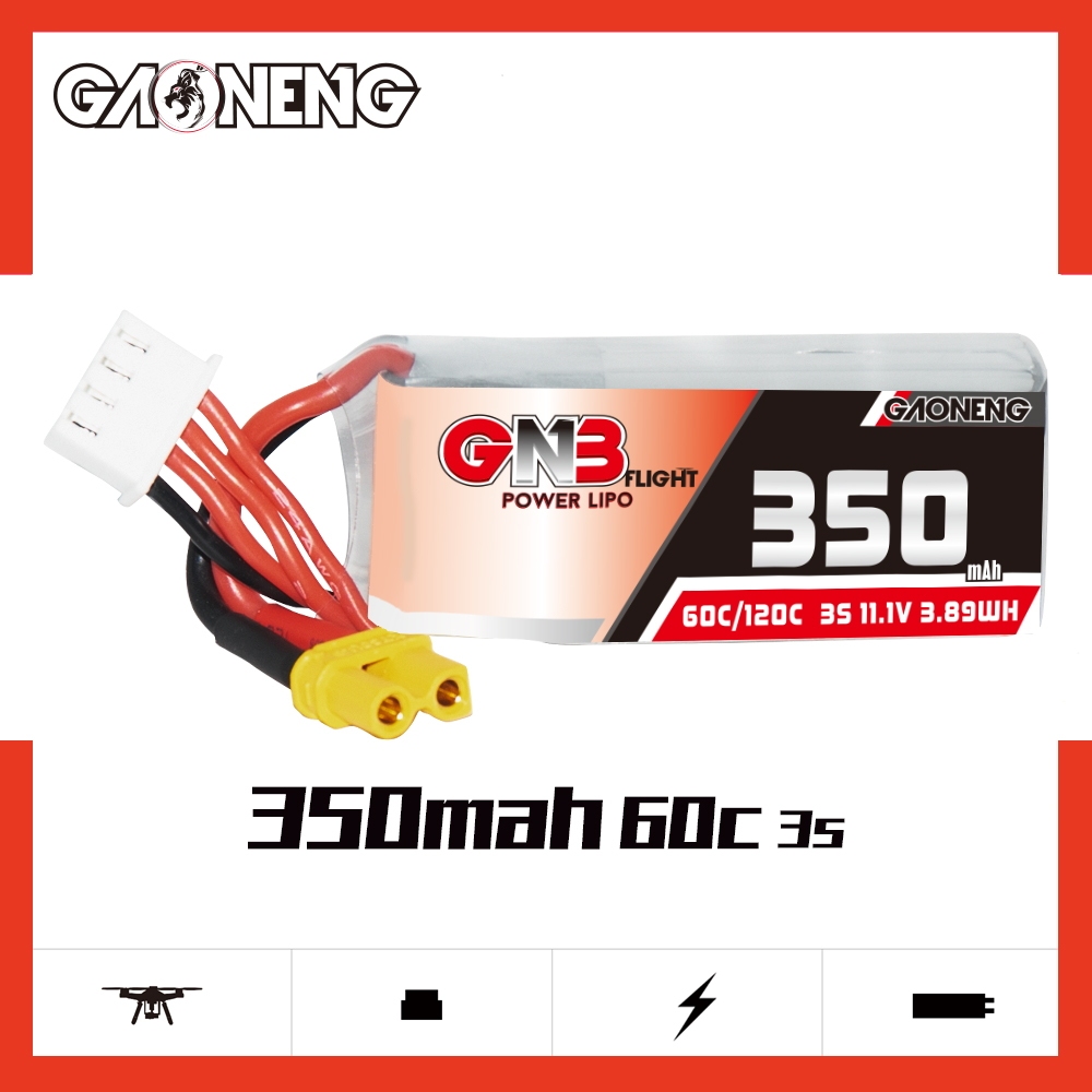 GAONENG GNB 3S 11.1V 350mAh 60C XT30 LiPo Battery