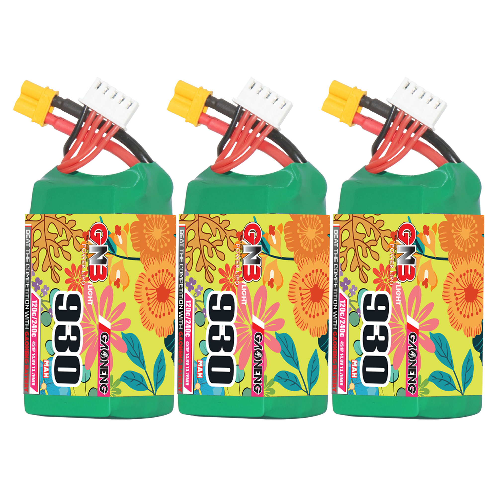 GAONENG GNB 4S 14.8V 930mAh 120C XT30 LiPo Battery