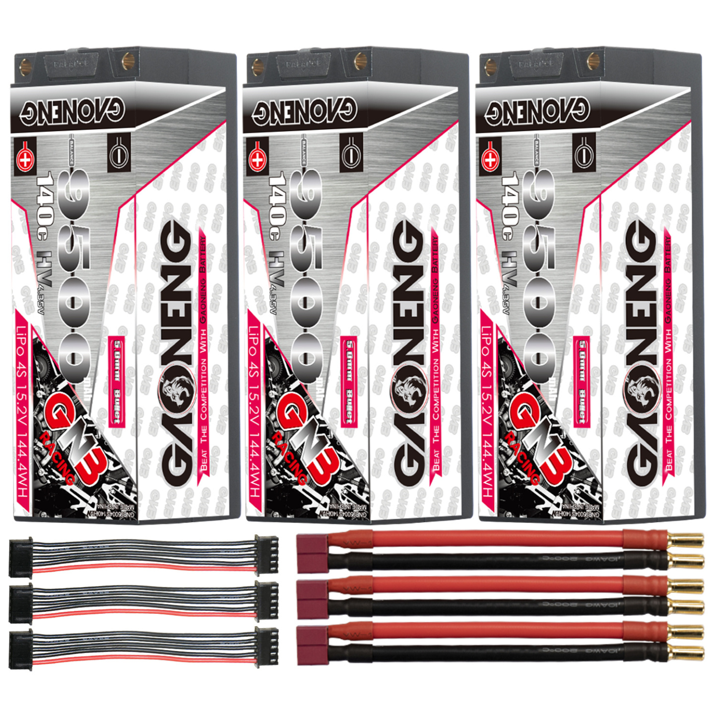 GAONENG GNB LiHV 4S 15.2V 9500mAh 140C 5mm Bullet Hard Case LiPo Battery