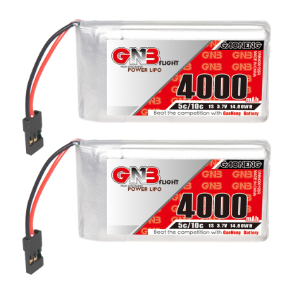 2PCS - GAONENG GNB 3.7V 4000mAh 5C LiPo Battery JR for Sanwa MT17 RX