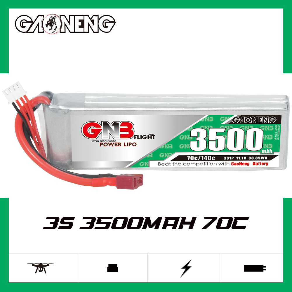 GAONENG GNB 3S 11.1V 3500mAh 70C LiPo Battery T-PLUG