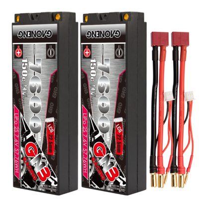 GAONENG GNB LiHV 2S 7.6V 7600mAh 150C LCG Hard Case LiPo Battery
