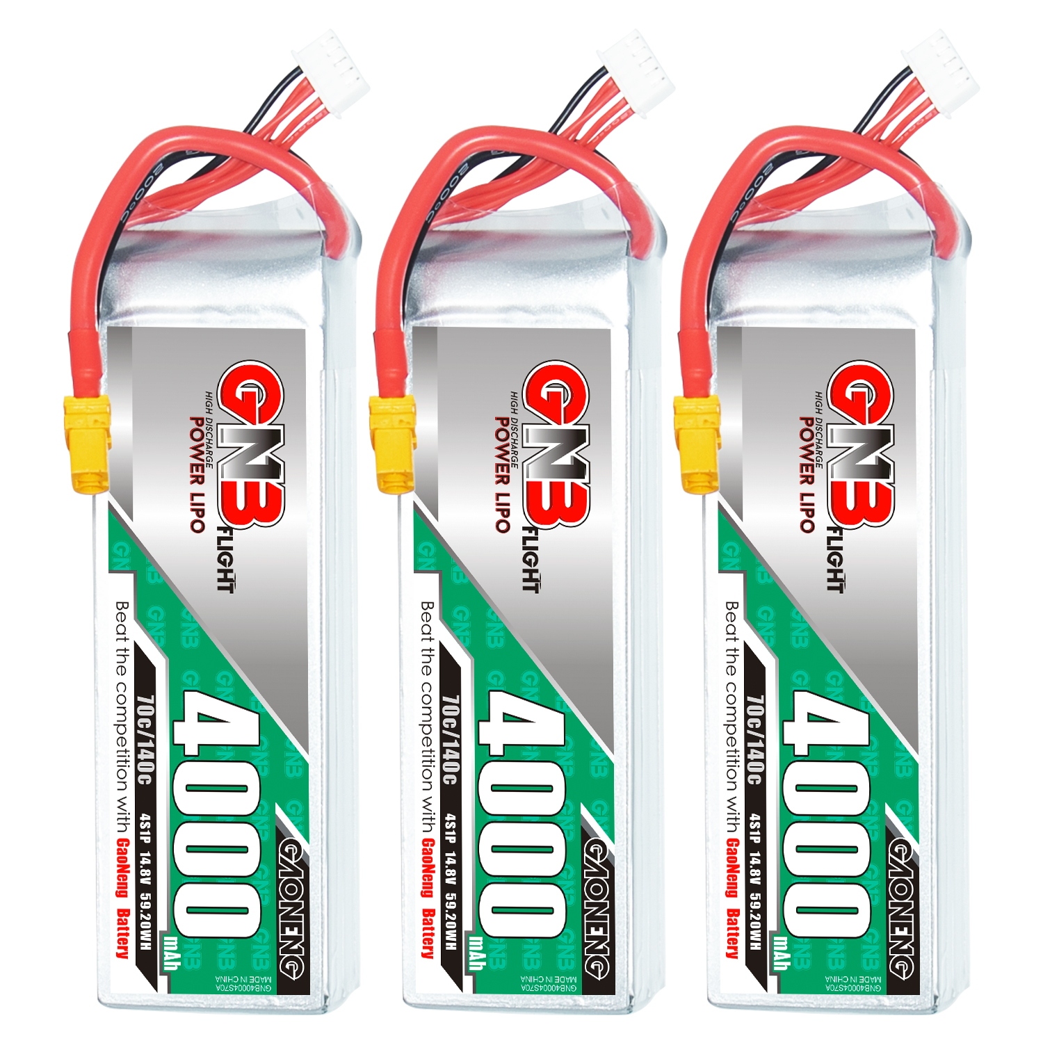 GAONENG GNB 4S 14.8V 4000mAh 70C LiPo Battery XT60