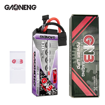 GAONENG GNB LiHV 4S 15.2V 6000mAh 130C LCG Cabled Hard Case LiPo Battery XT90