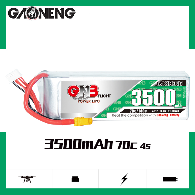 GAONENG GNB 4S 14.8V 3500mAh 70C XT60 LiPo Battery