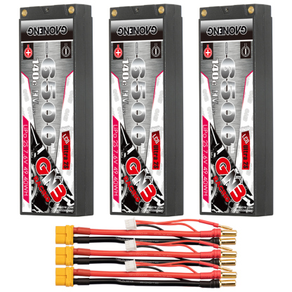 GAONENG GNB LiHV 2S 7.6V 6500mAh 140C 5mm Hard Case Ultra LCG LiPo Battery