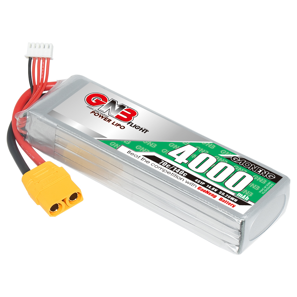 1PCS - GAONENG GNB 4S 14.8V 4000mAh 70C LiPo Battery XT90