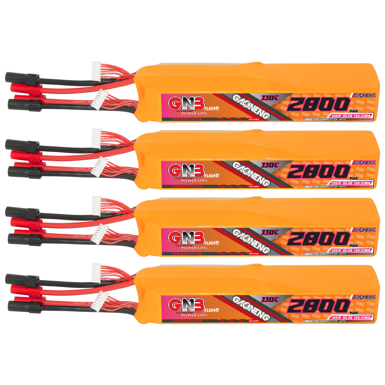GAONENG GNB 12S 44.4V 2800mAh 110C LiPo Battery XT150
