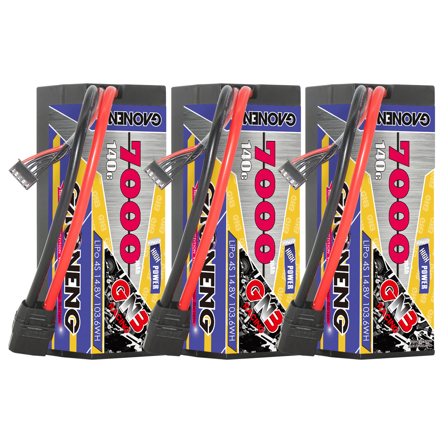 GAONENG GNB 4S 14.8V 7000mAh 140C Cabled Hard Case LiPo Battery XT90