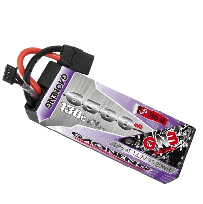 1PCS - GAONENG GNB LiHV 4S 15.2V 6500mAh 130C Hard Case LCG LiPo Battery XT90