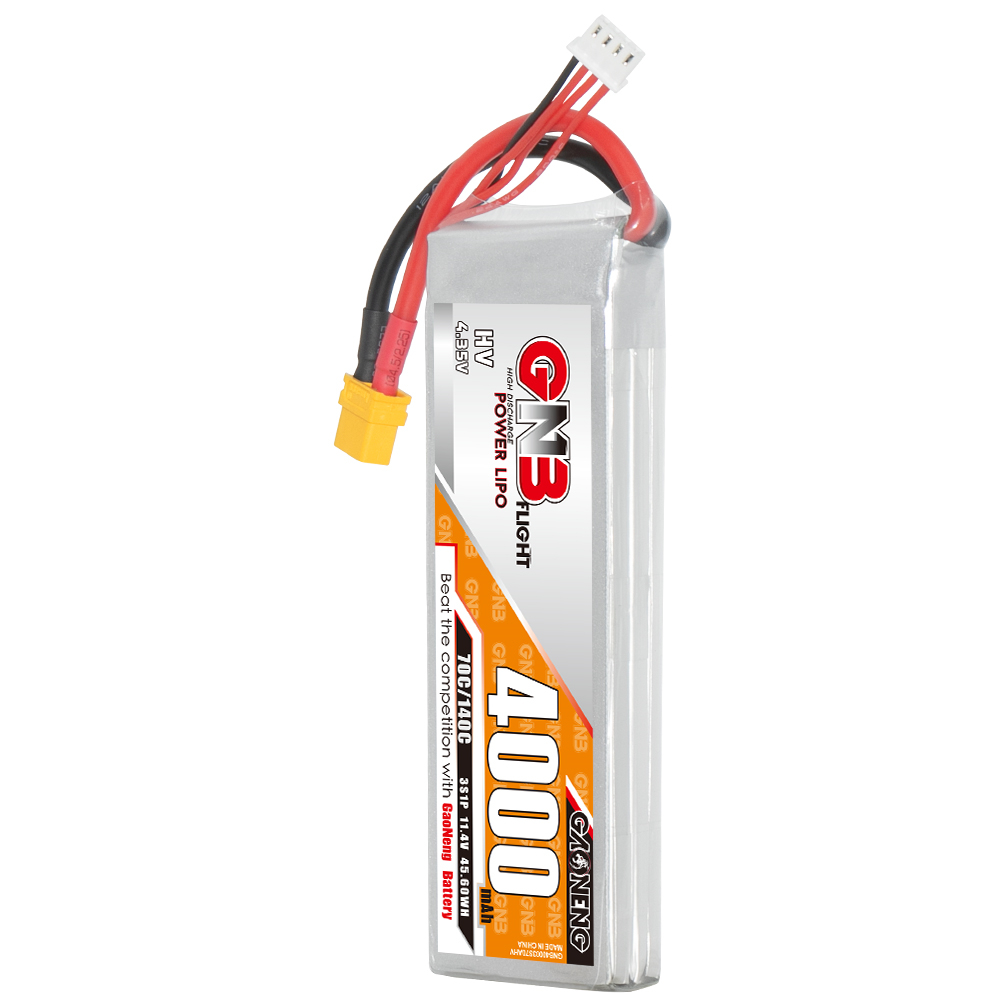 1PCS - GAONENG GNB LiHV 3S 11.4V 4000mAh 70C LiPo Battery XT60