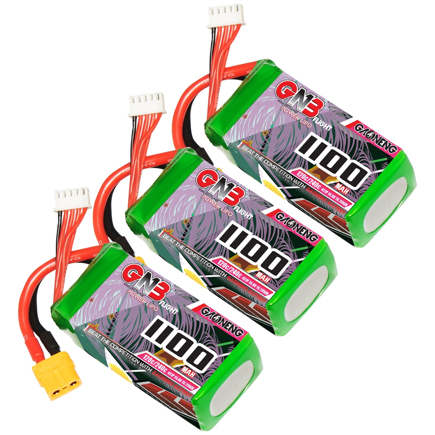 GAONENG GNB 6S 22.2V 1100mAh 120C XT60 LiPo Battery