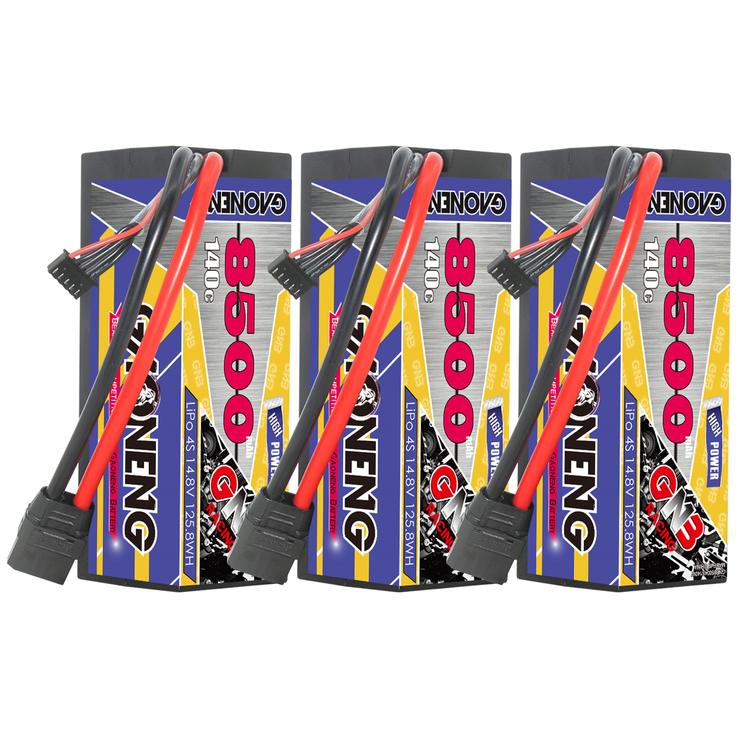 GAONENG GNB 4S 14.8V 8500mAh 140C Cabled Hard Case LiPo Battery XT90