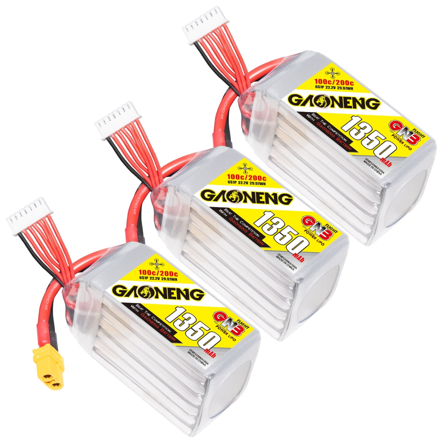 GAONENG GNB 6S 22.2V 1350mAh 100C XT60 LiPo Battery