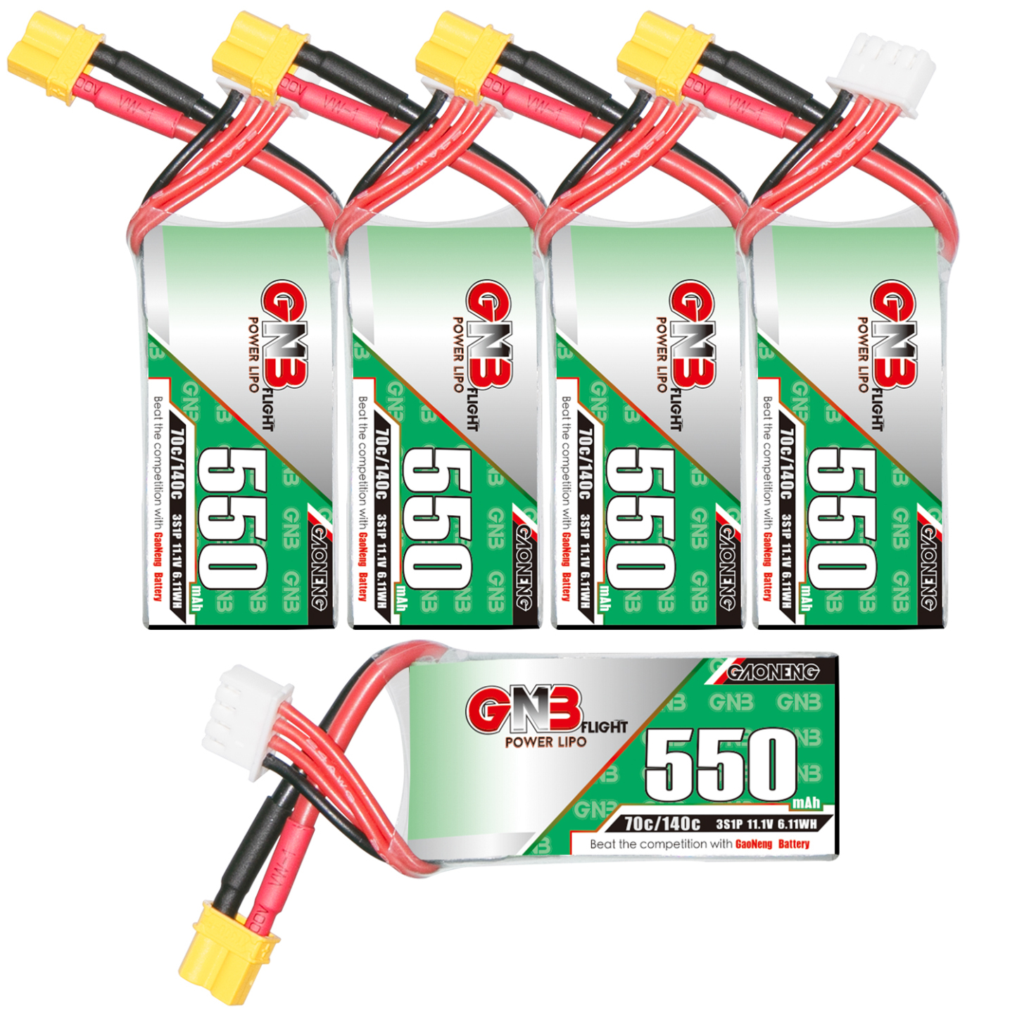 GAONENG GNB 3S 11.1V 550mAh 70C XT30 LiPo Battery