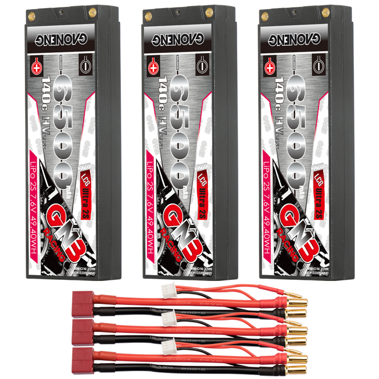 GAONENG GNB LiHV 2S 7.6V 6500mAh 140C 5mm Hard Case Ultra LCG LiPo Battery