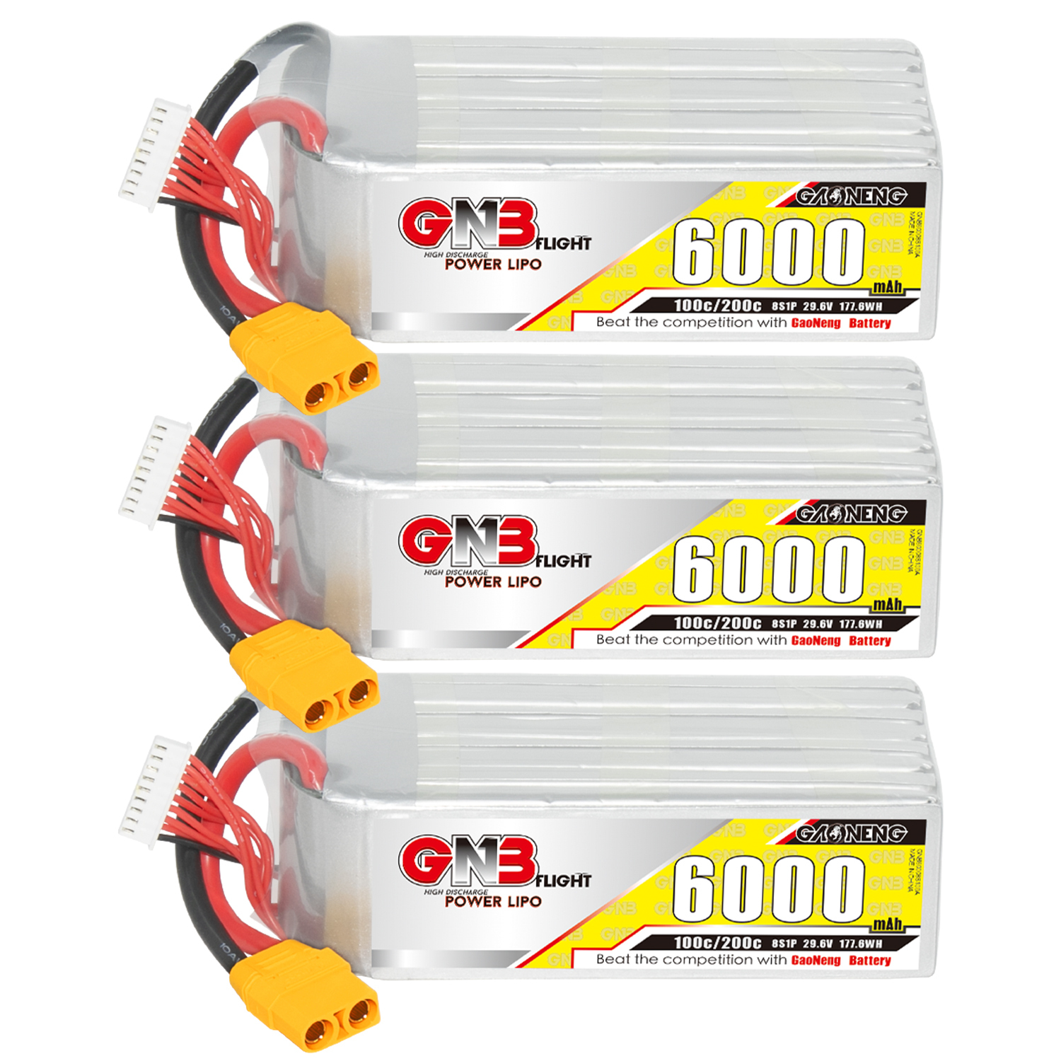 GAONENG GNB 8S 29.6V 6000mAh 100C LiPo Battery XT90