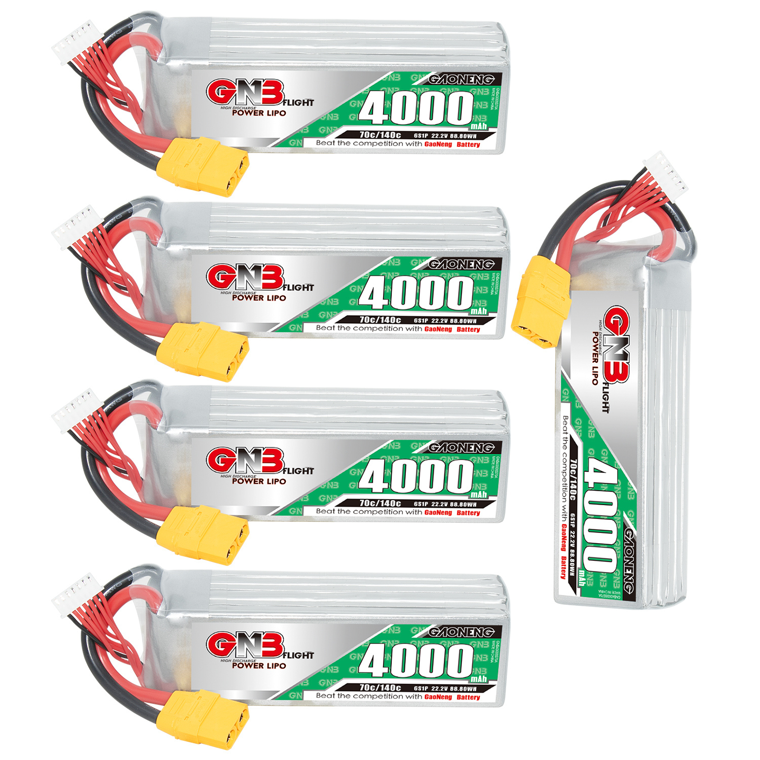 GAONENG GNB 6S 22.2V 4000mAh 70C LiPo Battery XT90
