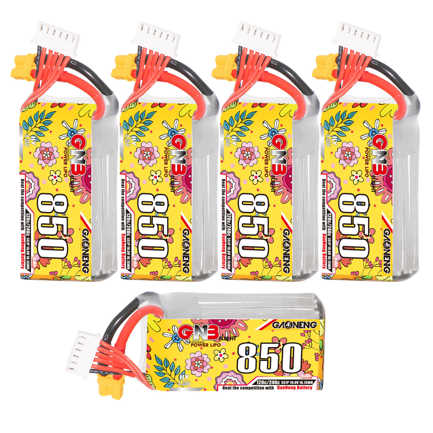 GAONENG GNB LiHV 5S 19V 850mAh 120C XT30 LiPo Battery
