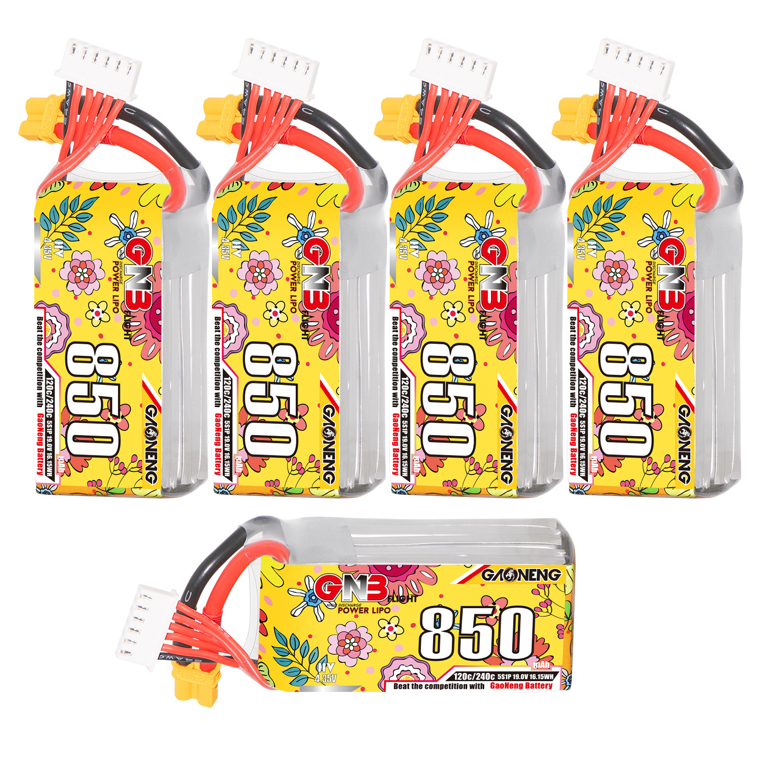 GAONENG GNB LiHV 5S 19V 850mAh 120C XT30 LiPo Battery