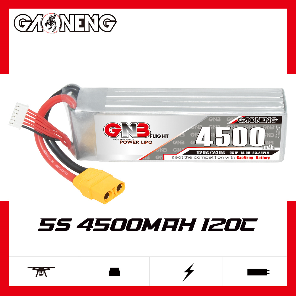 GAONENG GNB 5S 18.5V 4500mAh 120C LiPo Battery XT90