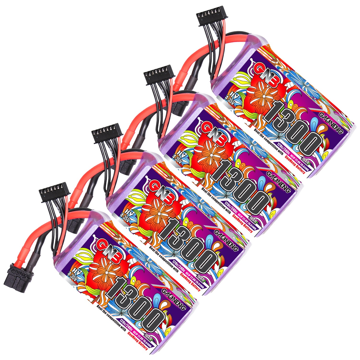 GAONENG GNB LiHV 6S 22.8V 1300mAh 120C XT60 LiPo Battery