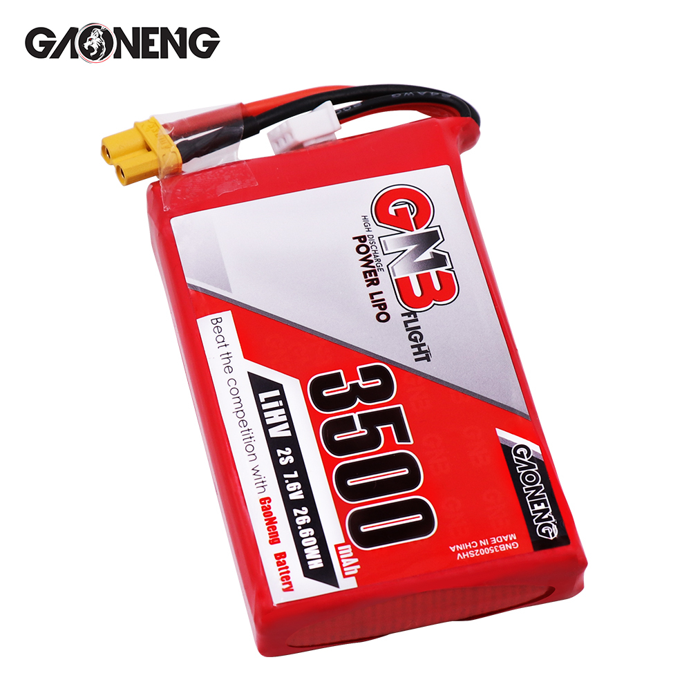 2PCS - GAONENG GNB LiHV 2S 7.6V 3500mAh 5C LiPo Battery XT30