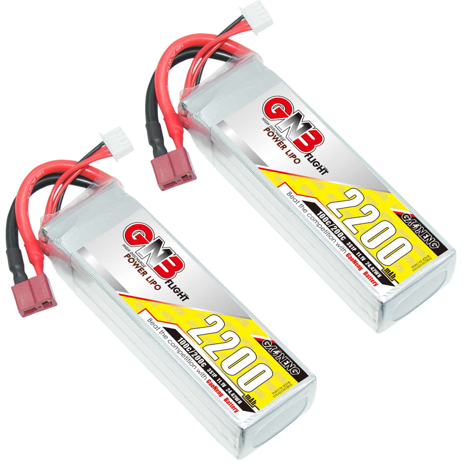 GAONENG GNB 3S 11.1V 2200mAh 100C LiPo Battery T-PLUG