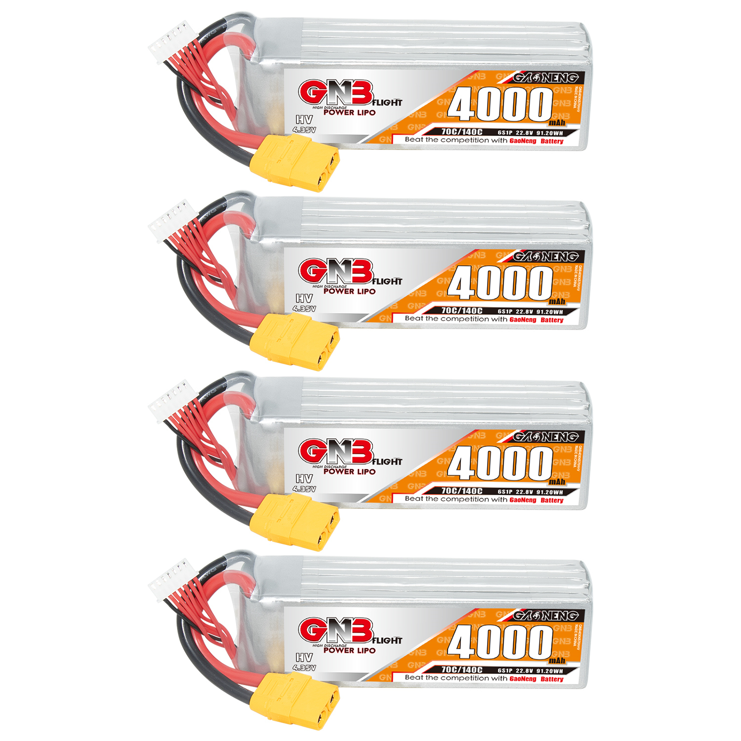 GAONENG GNB LiHV 6S 22.8V 4000mAh 70C LiPo Battery XT90