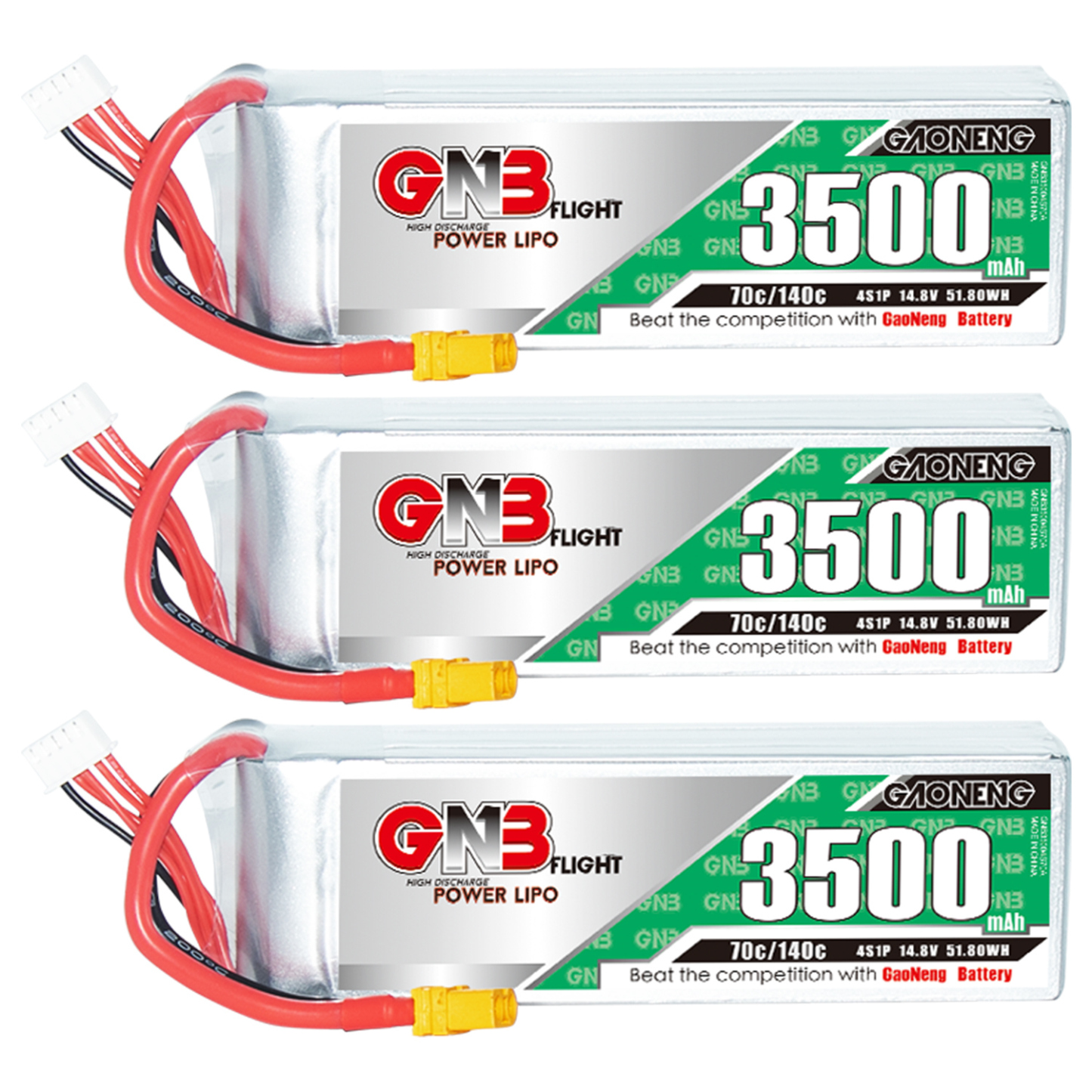 GAONENG GNB 4S 14.8V 3500mAh 70C XT60 LiPo Battery