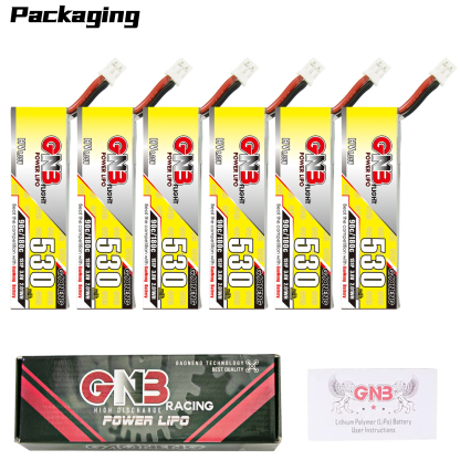 GAONENG GNB LiHV 1S 3.8V 530mAh 90C PH2.0 Cabled LiPo Battery