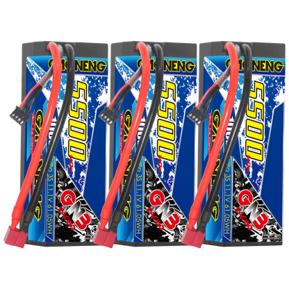 GAONENG GNB 3S 11.1V 5500mAh 100C Cabled Hard Case LiPo Battery T-PLUG