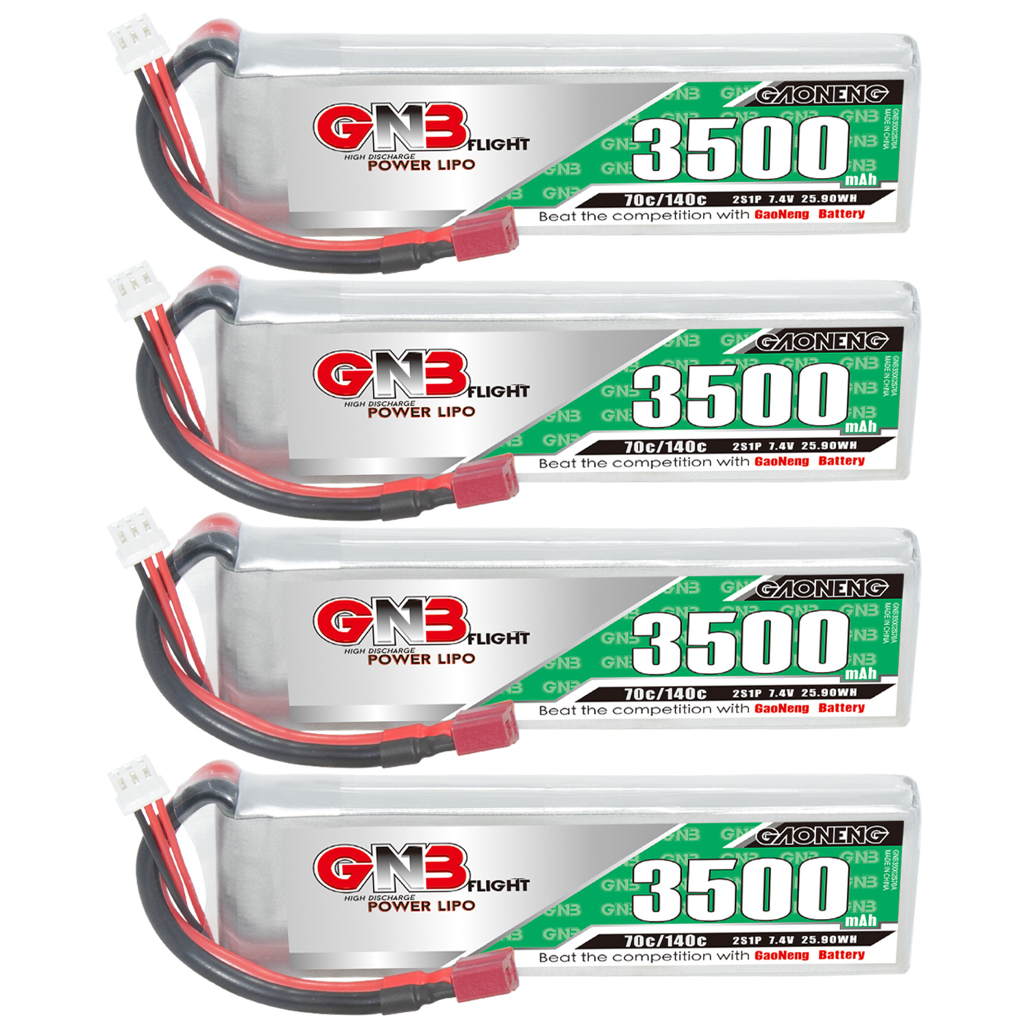 GAONENG GNB 2S 7.4V 3500mAh 70C LiPo Battery T-PLUG