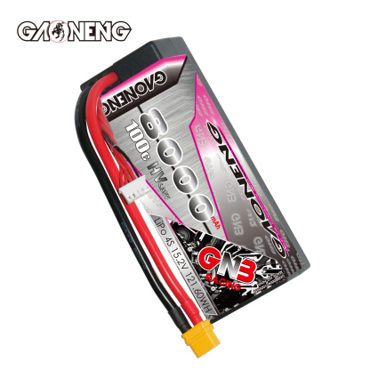 GAONENG GNB LiHV 4S 15.2V 8000mAh 100C Cabled Hard Case LiPo Battery XT60