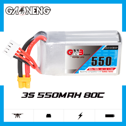 GAONENG GNB 3S 11.1V 550mAh 80C XT30 LiPo Battery