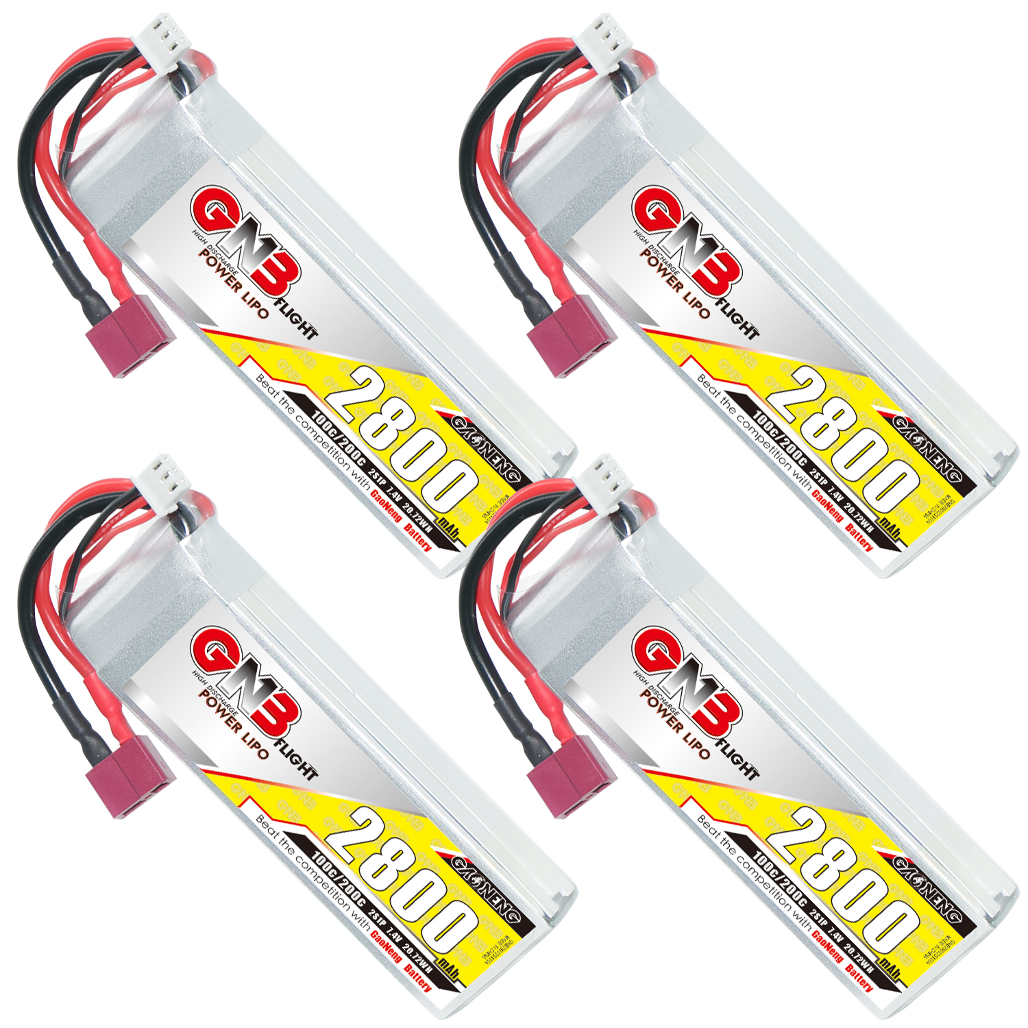 GAONENG GNB 2S 7.4V 2800mAh 100C LiPo Battery T-Plug