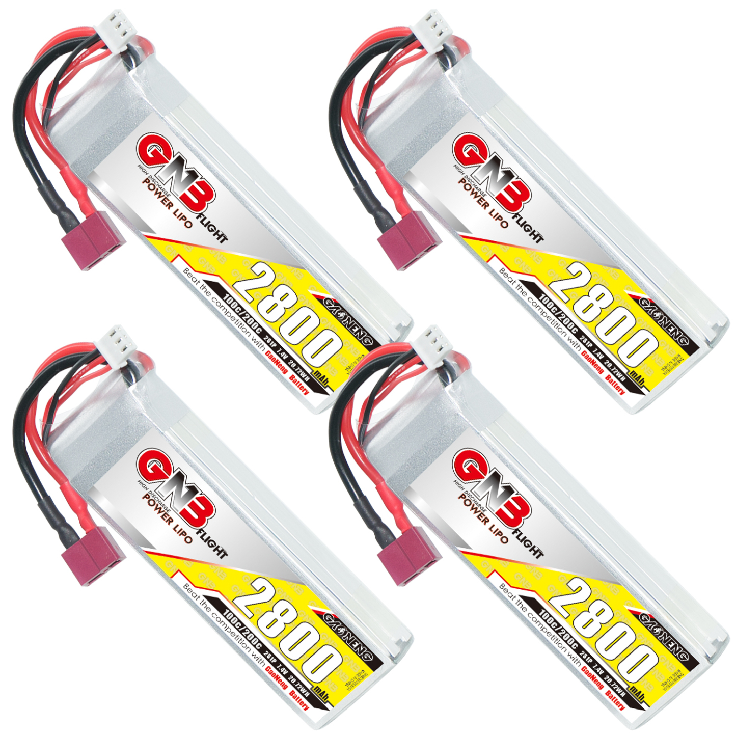 GAONENG GNB 2S 7.4V 2800mAh 100C LiPo Battery T-Plug