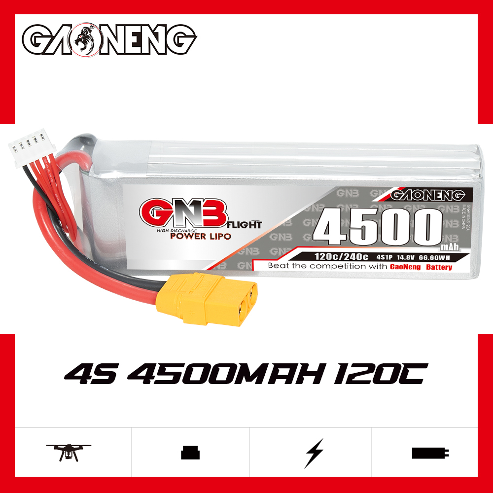 GAONENG GNB 4S 14.8V 4500mAh 120C LiPo Battery XT90