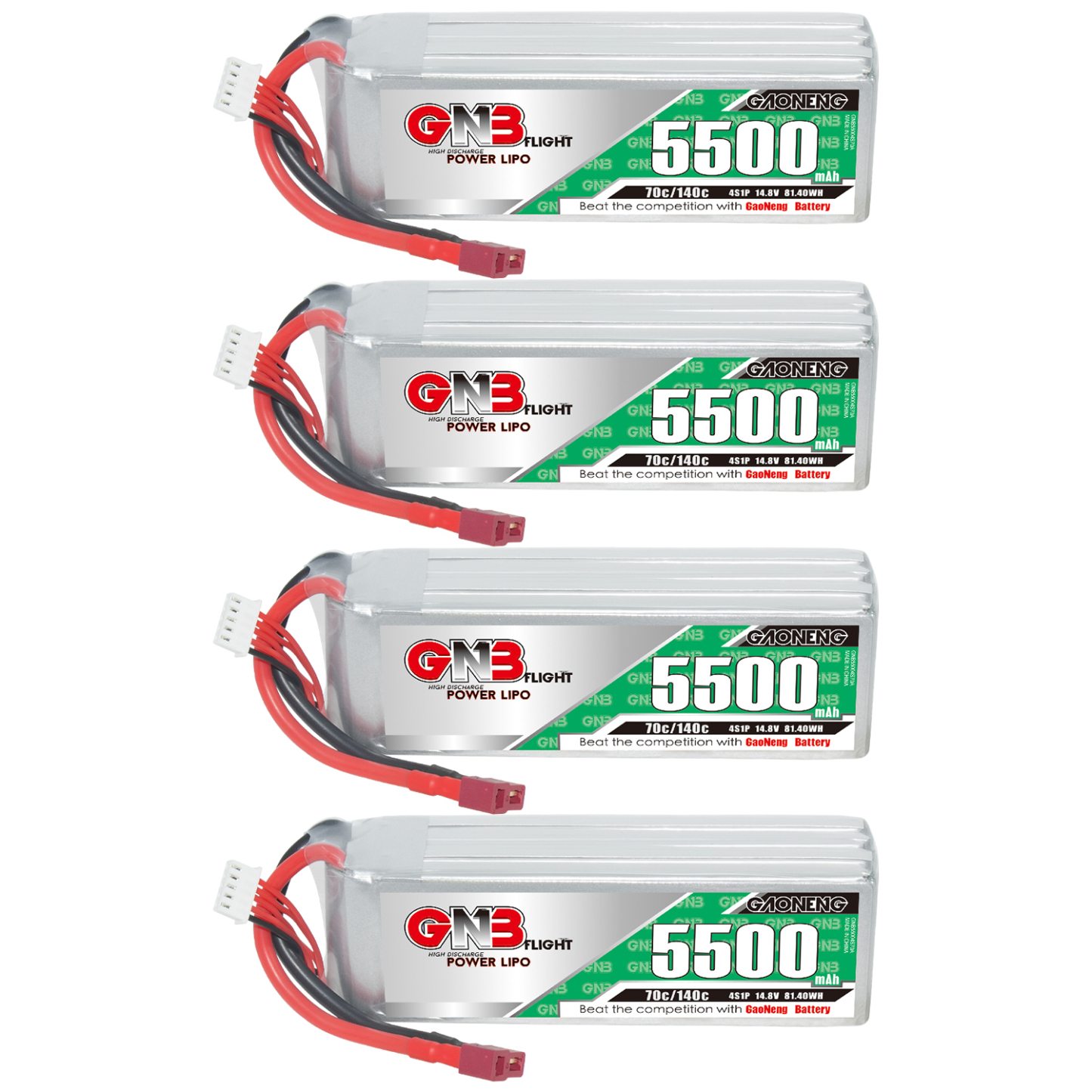 GAONENG GNB 4S 14.8V 5500mAh 70C XT90 LiPo Battery T-PLUG