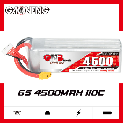 GAONENG GNB 6S 22.2V 4500mAh 110C LiPo Battery XT60
