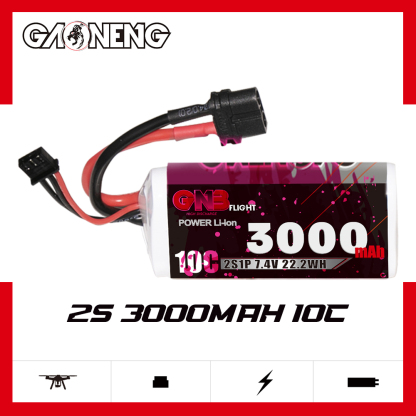 GAONENG GNB 2S 7.4V 3000mAh 10C XT60 Li-ion Battery made with Sony 18650 VTC6