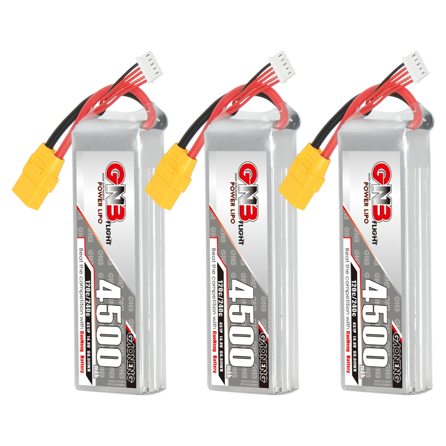 GAONENG GNB 4S 14.8V 4500mAh 120C LiPo Battery XT90
