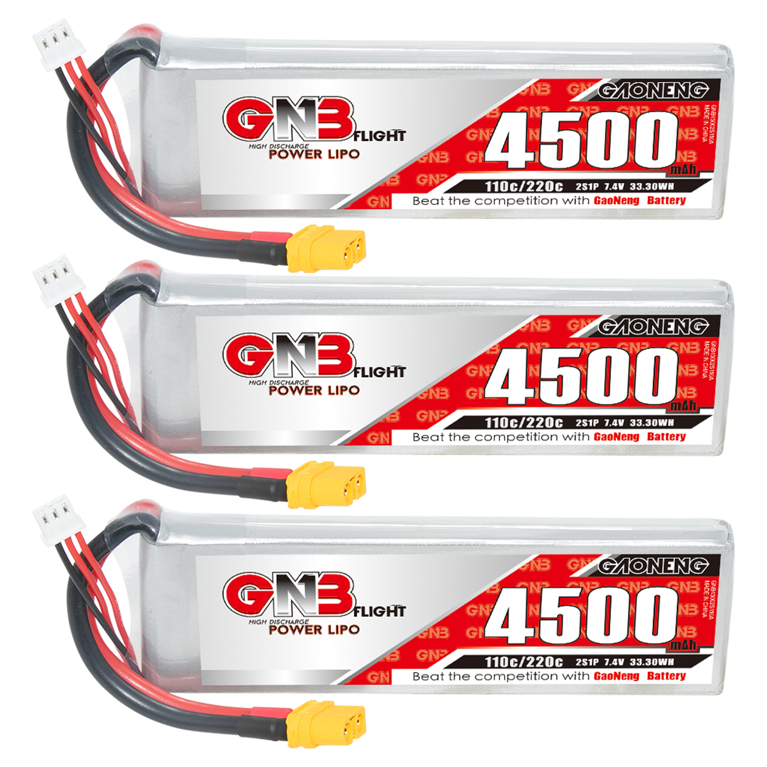 GAONENG GNB 2S 7.4V 4500mAh 110C LiPo Battery XT60