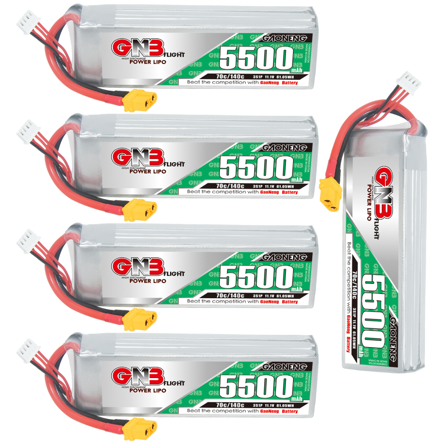GAONENG GNB 3S 11.1V 5500mAh 70C LiPo Battery XT60