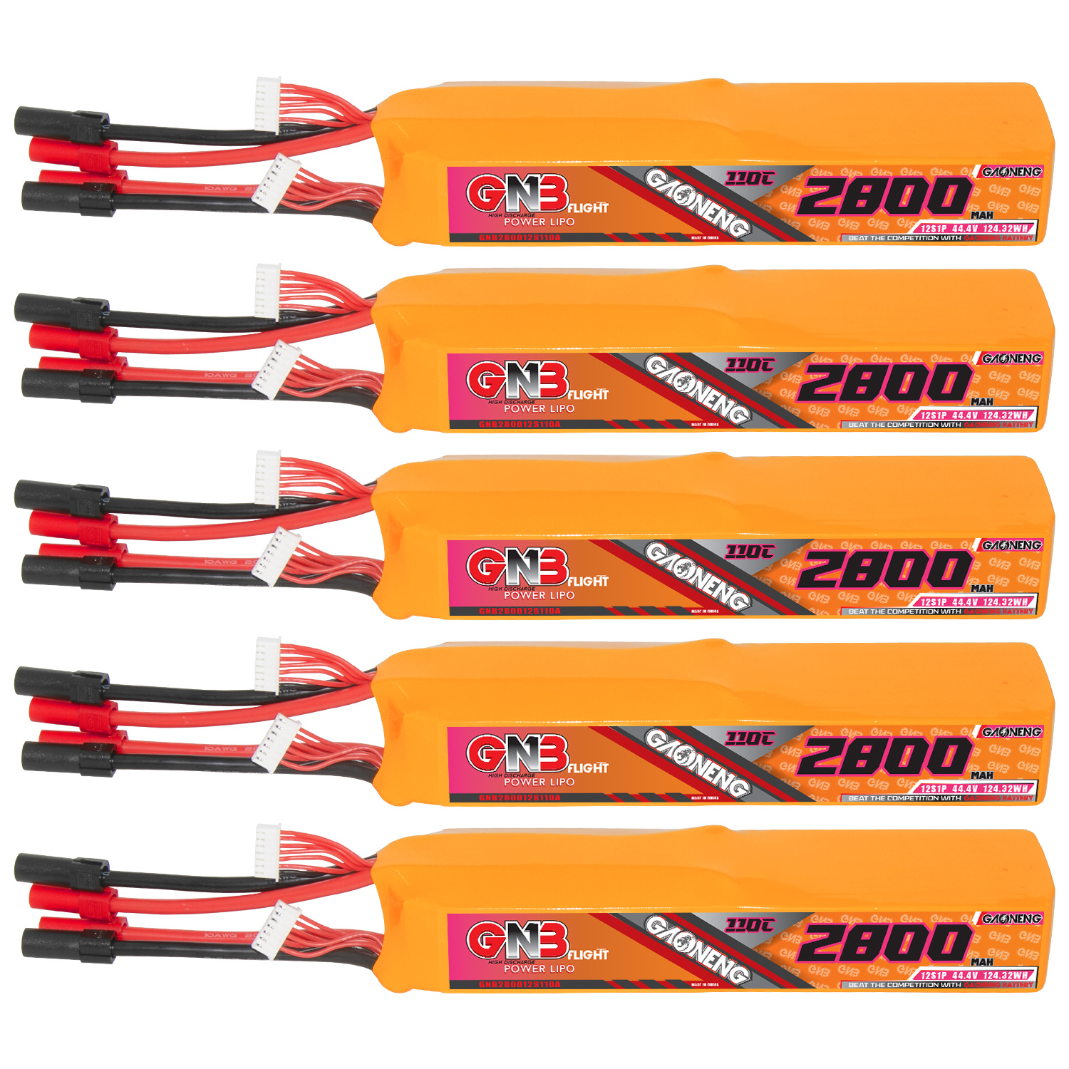 GAONENG GNB 12S 44.4V 2800mAh 110C LiPo Battery XT150
