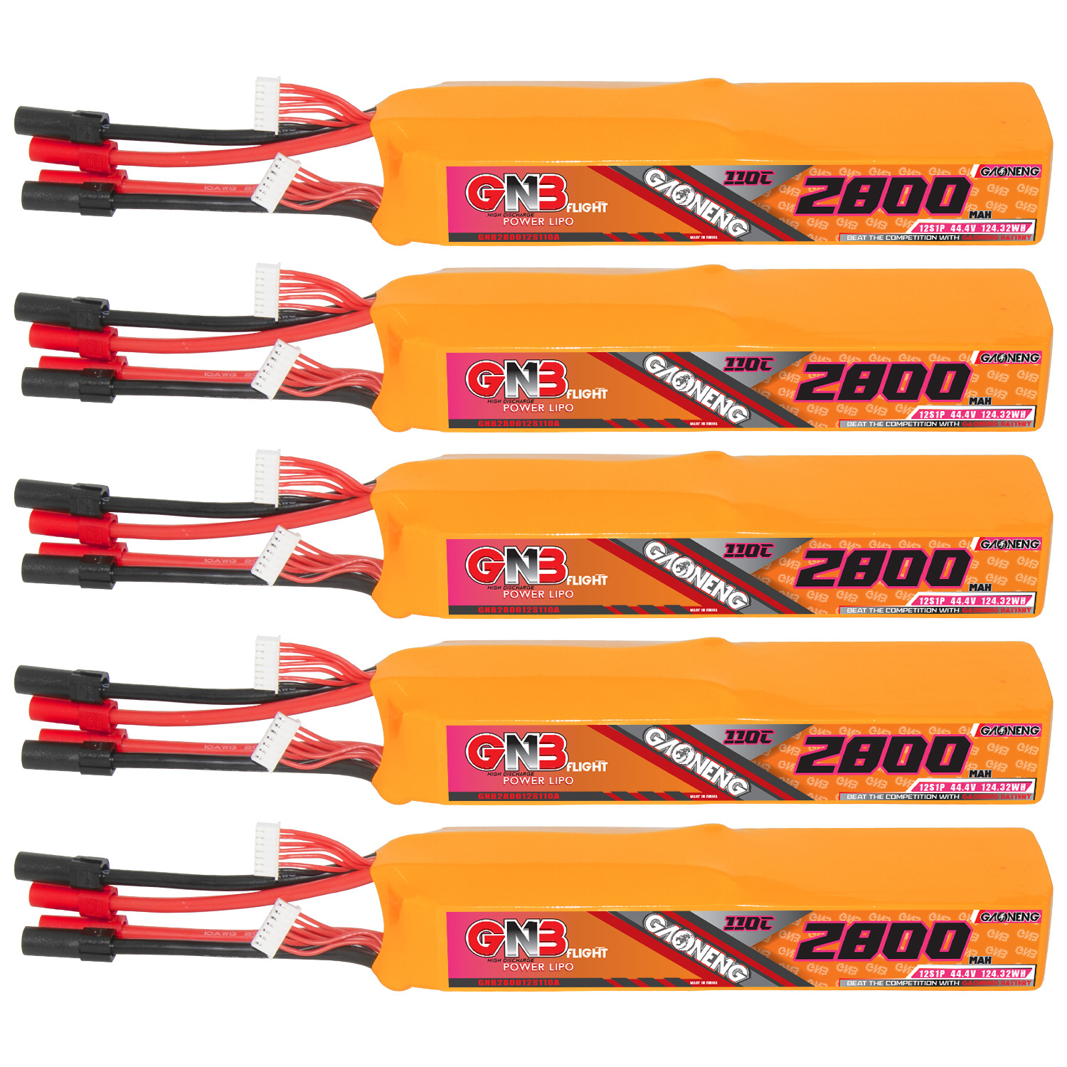 GAONENG GNB 12S 44.4V 2800mAh 110C LiPo Battery XT150