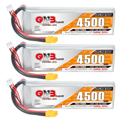 GAONENG GNB LiHV 2S 7.6V 4500mAh 70C LiPo Battery XT60