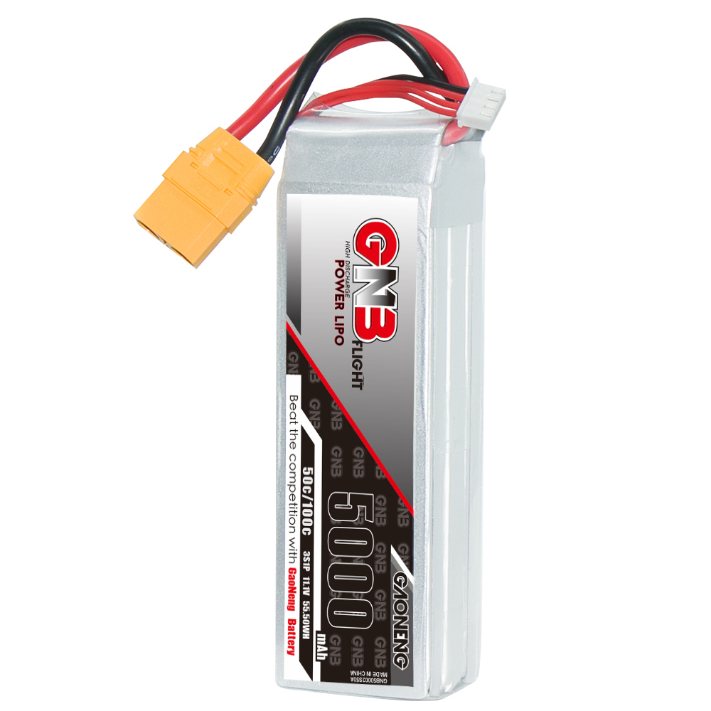 1PC - GAONENG GNB 3S 11.1V 5000mAh 50C LiPo Battery XT90