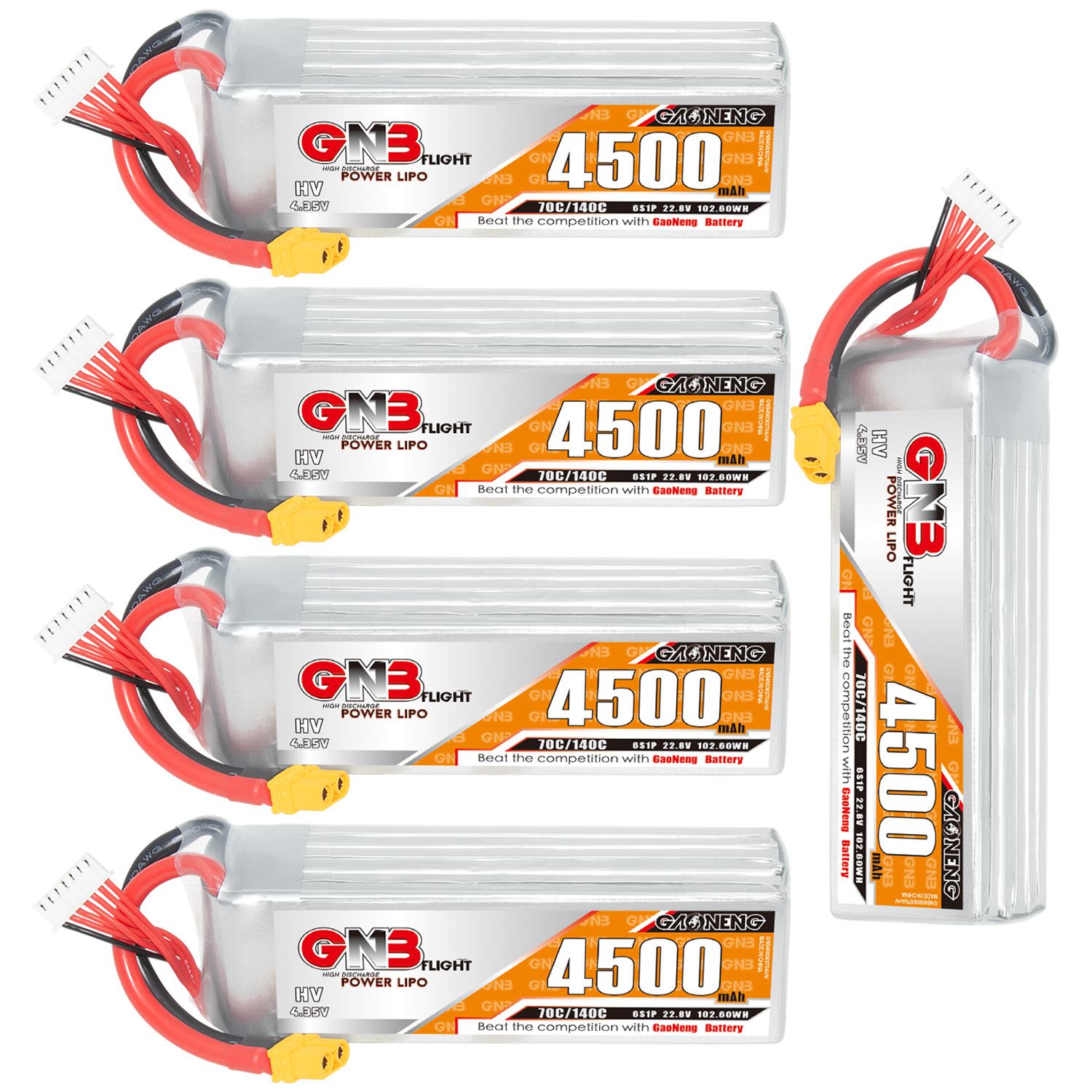 GAONENG GNB LiHV 6S 22.8V 4500mAh 70C LiPo Battery XT60