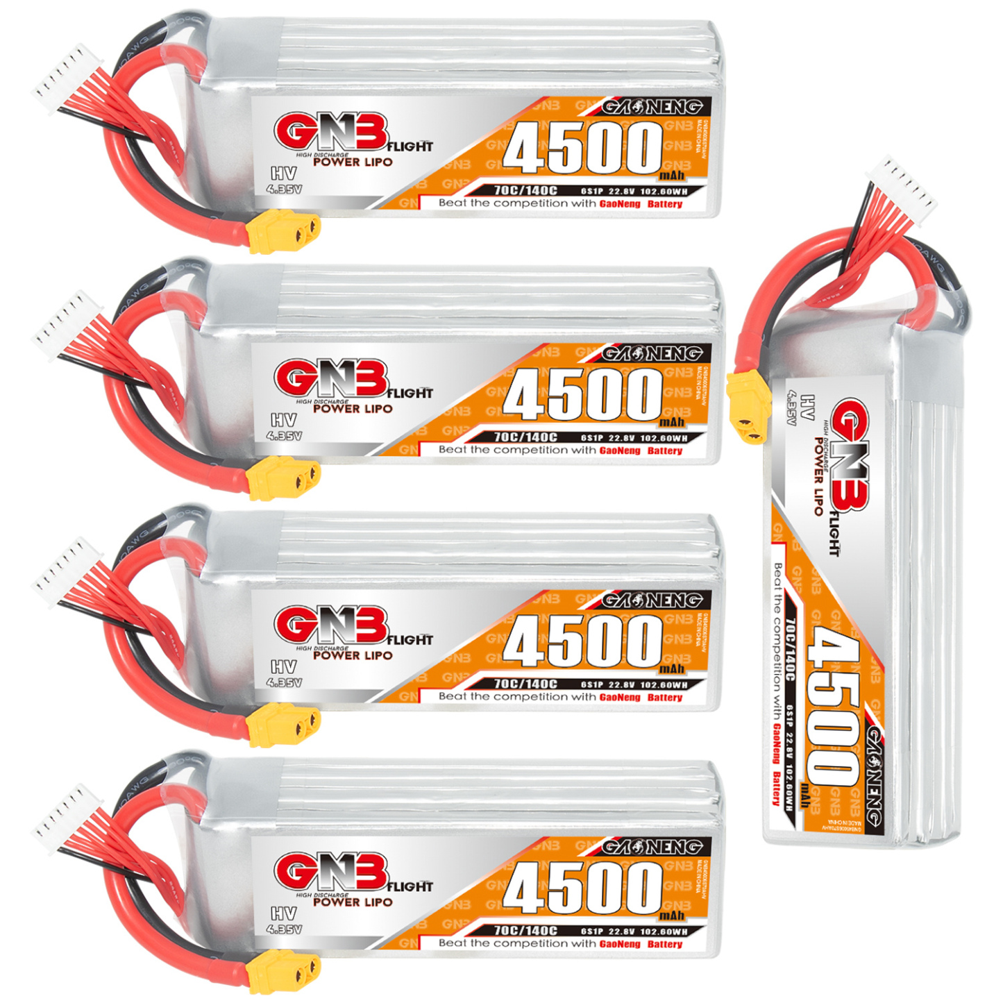 GAONENG GNB LiHV 6S 22.8V 4500mAh 70C LiPo Battery XT60